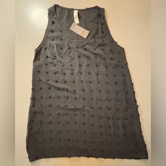 Blooming Jelly Dresses & Skirts - Blooming Jelly Dress Black V-Neck Mini Sleeveless Swiss Dot Pool Cover Up Size M